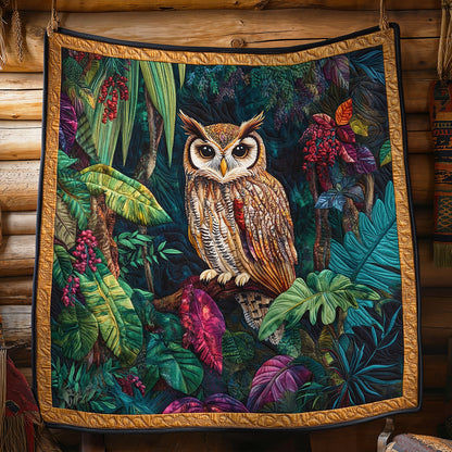 Tropical Jungle Owl WY0307152CL Quilt