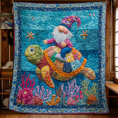 Gnome And Turtle WY0402023CL Quilt