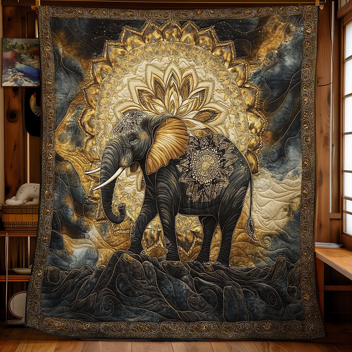 Mystic Elephant Reverie WY1103049CL Quilt