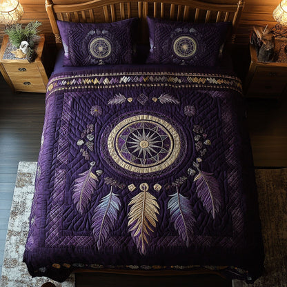 Glorioud Purple Feather Dreamcatcher WY0503042CL Duvet Cover Set