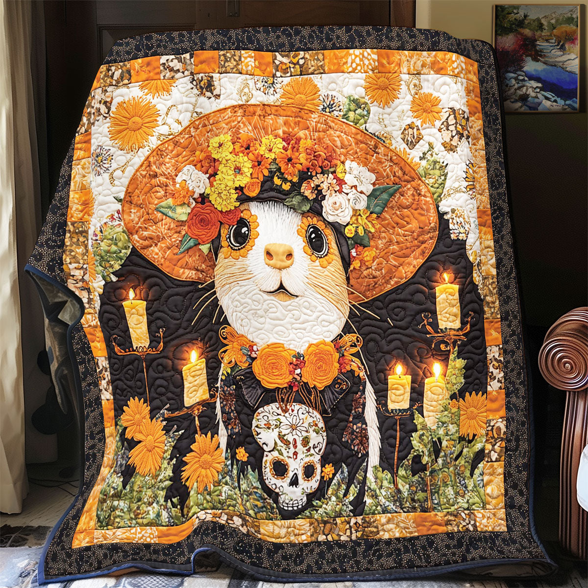 Death Style Guinea Pig WY1002046CL Quilt