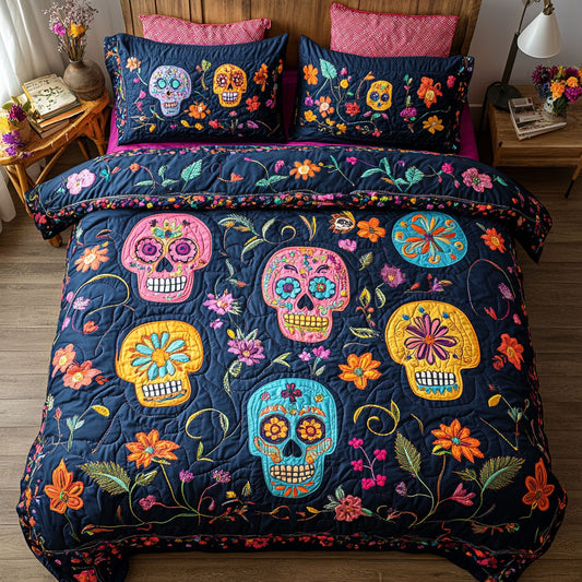 Floral Skull WY0503038CL Duvet Cover Set