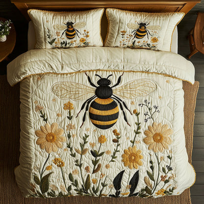 Bee In Wildflower Garden WY2603001CL Duvet Cover Set