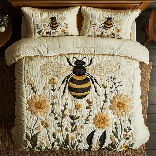 Bee In Wildflower Garden WY2603001CL Duvet Cover Set