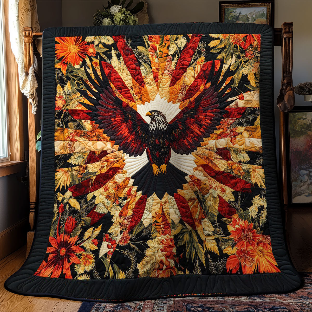 Mystic Eagle In Leaf WY1002111CL Quilt