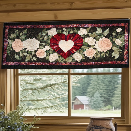 Cherished Heart WY1407025CL Quilted Valance