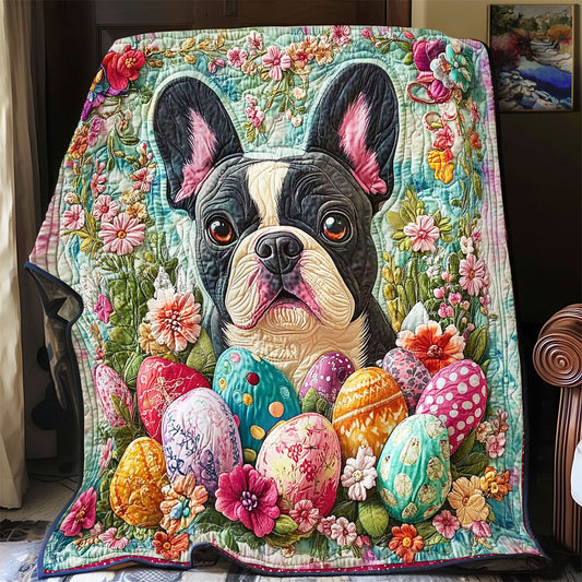 Easter Bulldog Bliss WY0603079CL Quilt