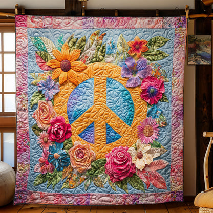 Peace Sign Garden WY1403026CL Quilt