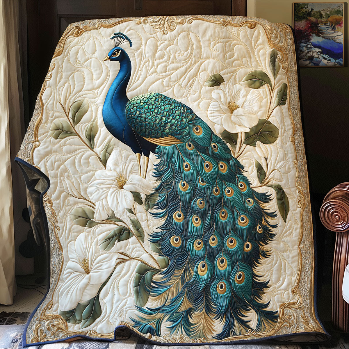 Opulent Feathers WY1403020CL Quilt