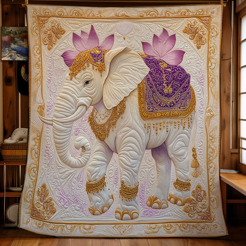 Lotus And Elephant WY1002096CL Quilt