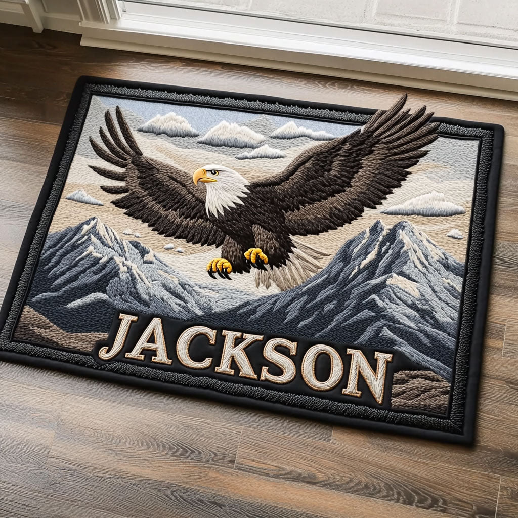 Wings Over Peaks WJ1508036CL Personalized Doormat