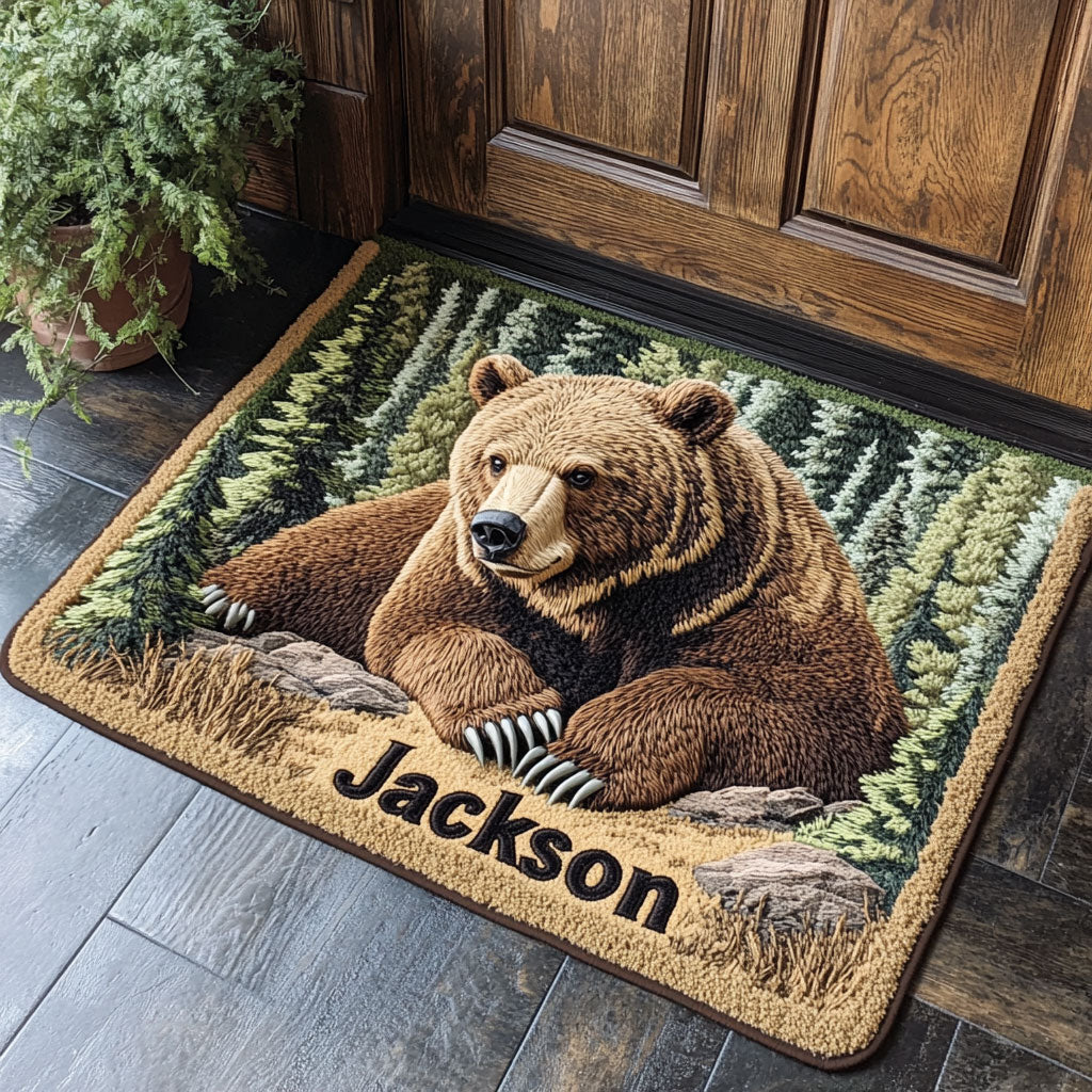 Bearfoot Retreat WJ1508003CL Personalized Doormat