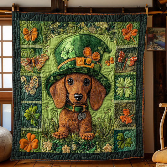 Cute Patrick Dachshund WY1002044CL Quilt