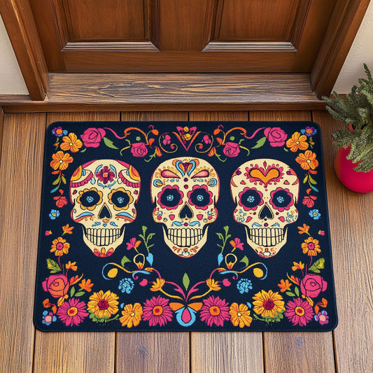 Blooming Skull Dance CW2708065CL Doormat