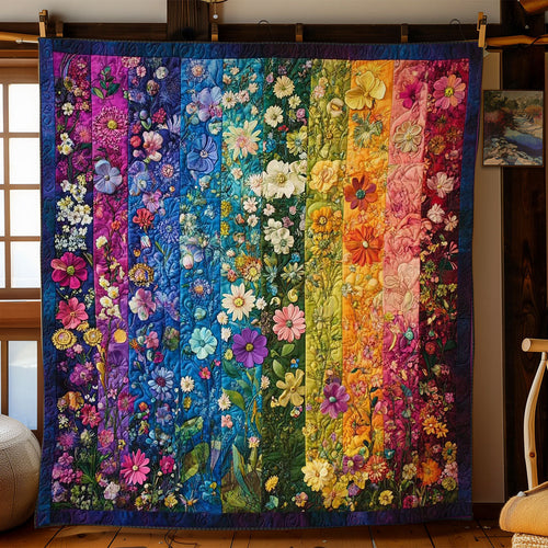 Mystic Colorful Flower Garden  WY1002110CL Quilt