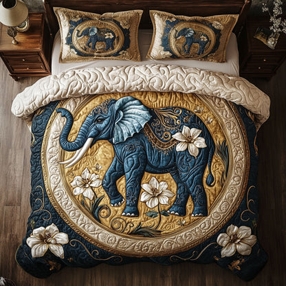 Elephant In Floral Circle WY0306035CL Duvet Cover Set