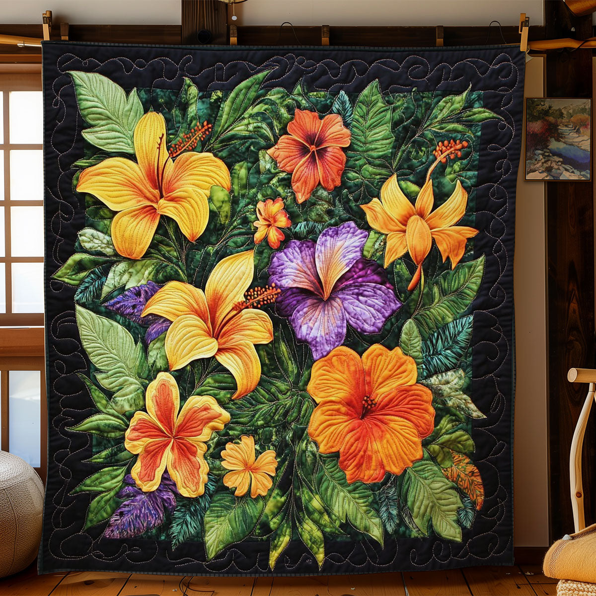 Hibicus Garden WY1002088CL Quilt