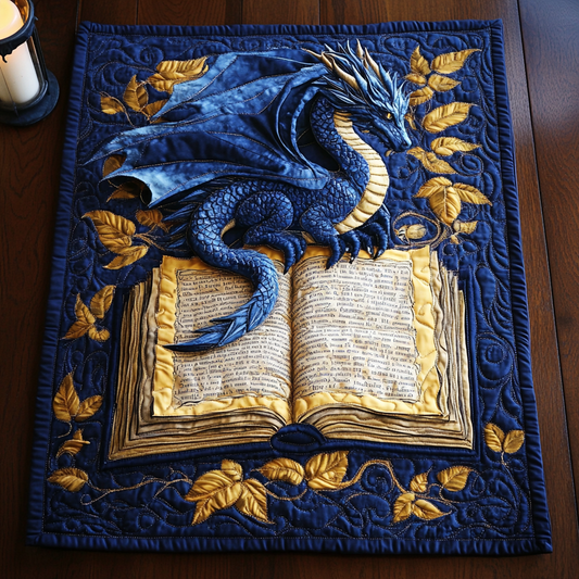 Dragon In Book WY1901018CL Quilted Table Runner