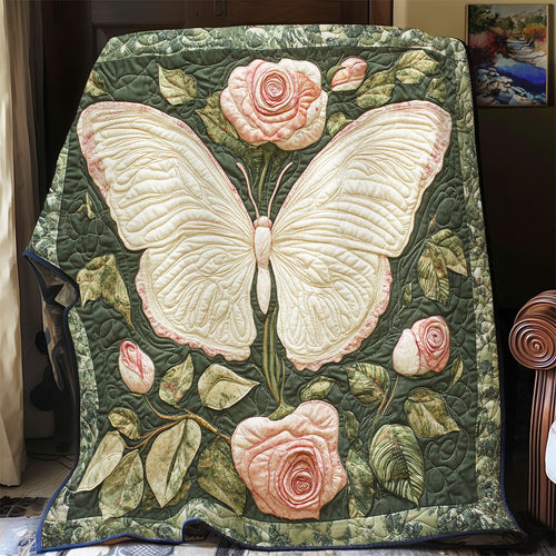 Beautiful Butterfly In Garden WY0402002CL Quilt