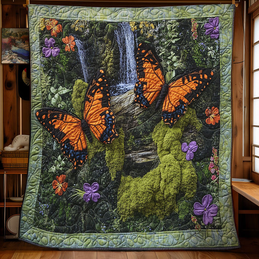 Mystic Butterfly In Forest WY2103024CL Quilt