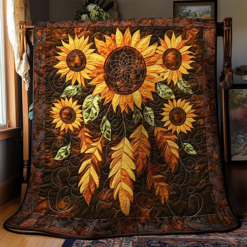 Feather And Sunflower WY1002064CL Quilt