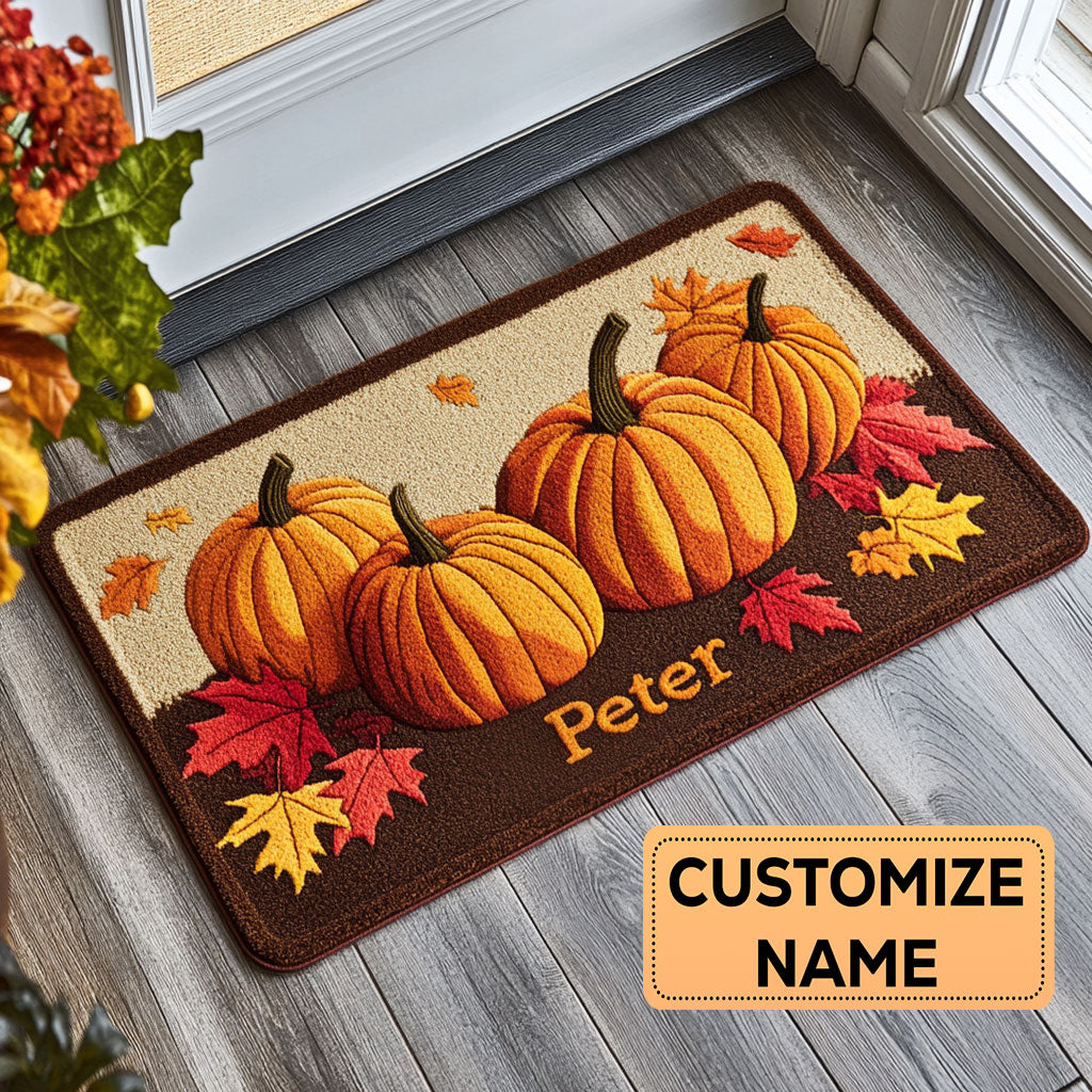 Autumn Pumpkin CP2808089CL Personalized Doormat
