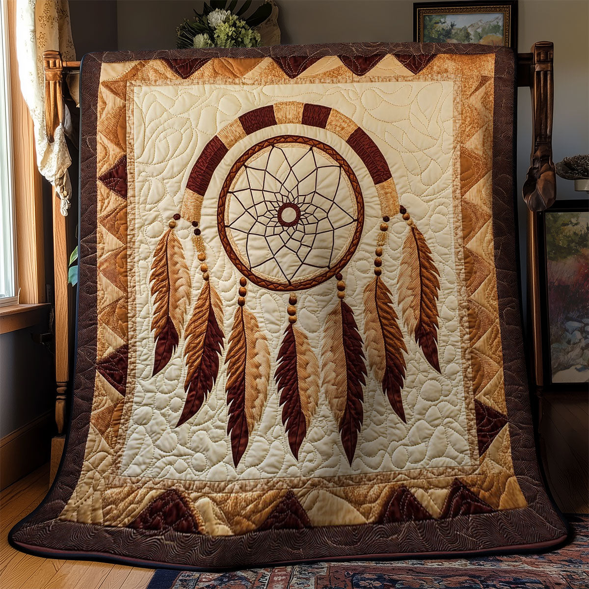 Native Feather Dreamcatcher WY0503121CL Quilt