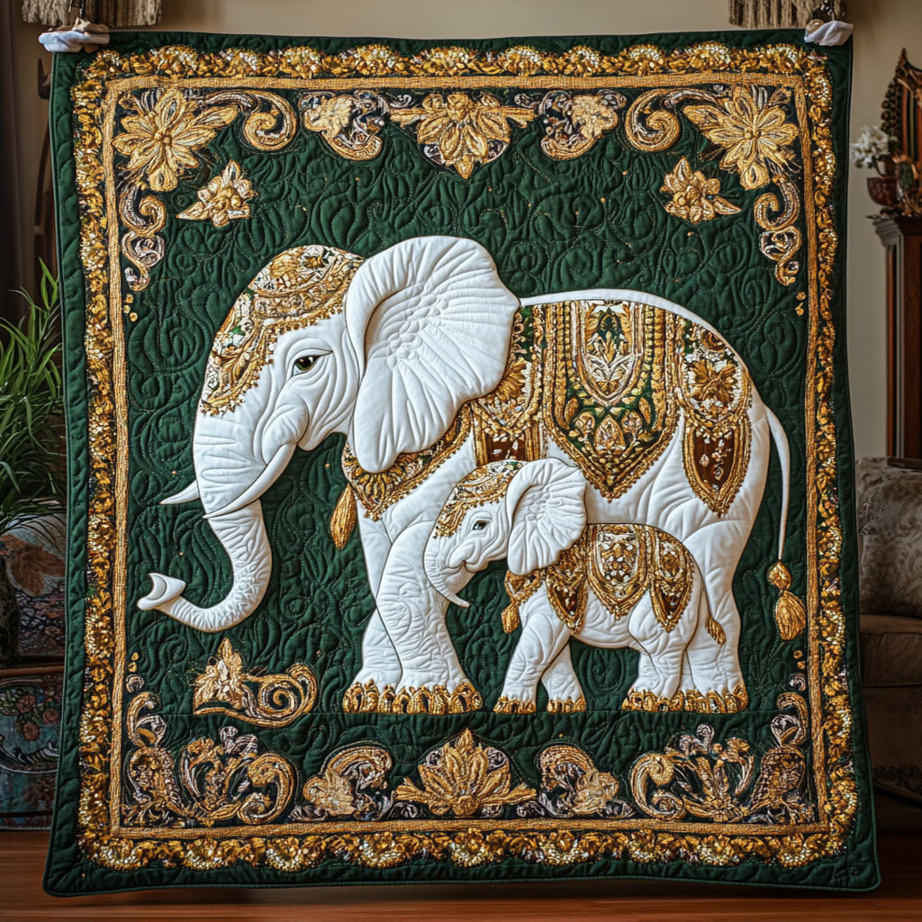 Mother And Baby Elephant WY0906018CL Quilt