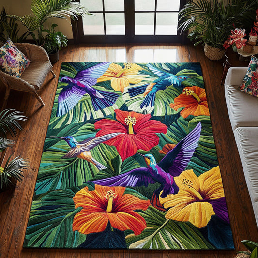 Tropical Hummingbird CW1808028CL Area Rug