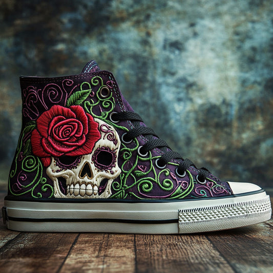 Skull Bloom CP2709145CL Canvas High-Tops