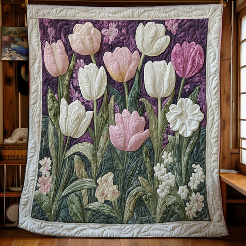 Beauitful Tulip Garden WY0603060CL Quilt