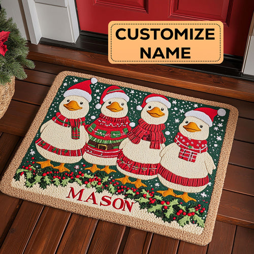 Happy Duck CW1908058CL Personalized Doormat