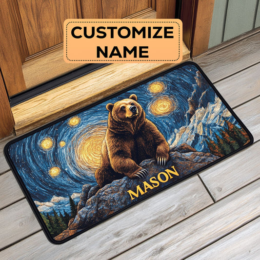 Celestial Bear CW1808017CL Personalized Doormat