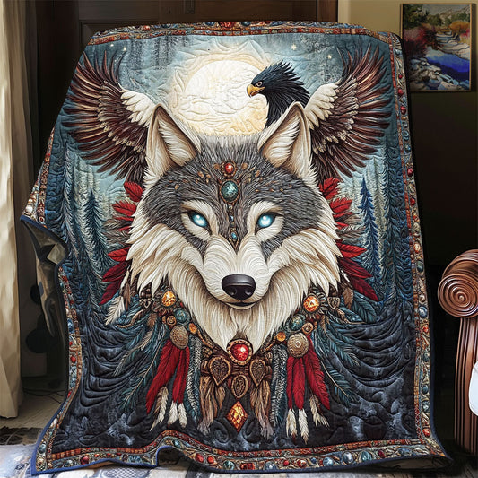 Mystic Wolf In Night WY1002124CL Quilt