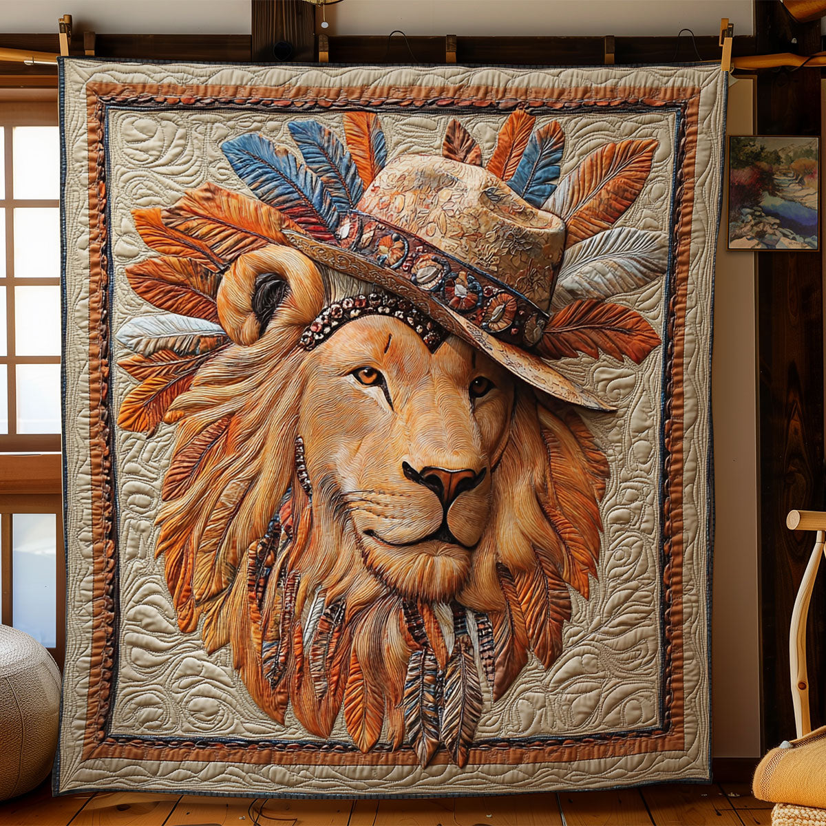 Cowboy Lion WY0801083CL Quilt