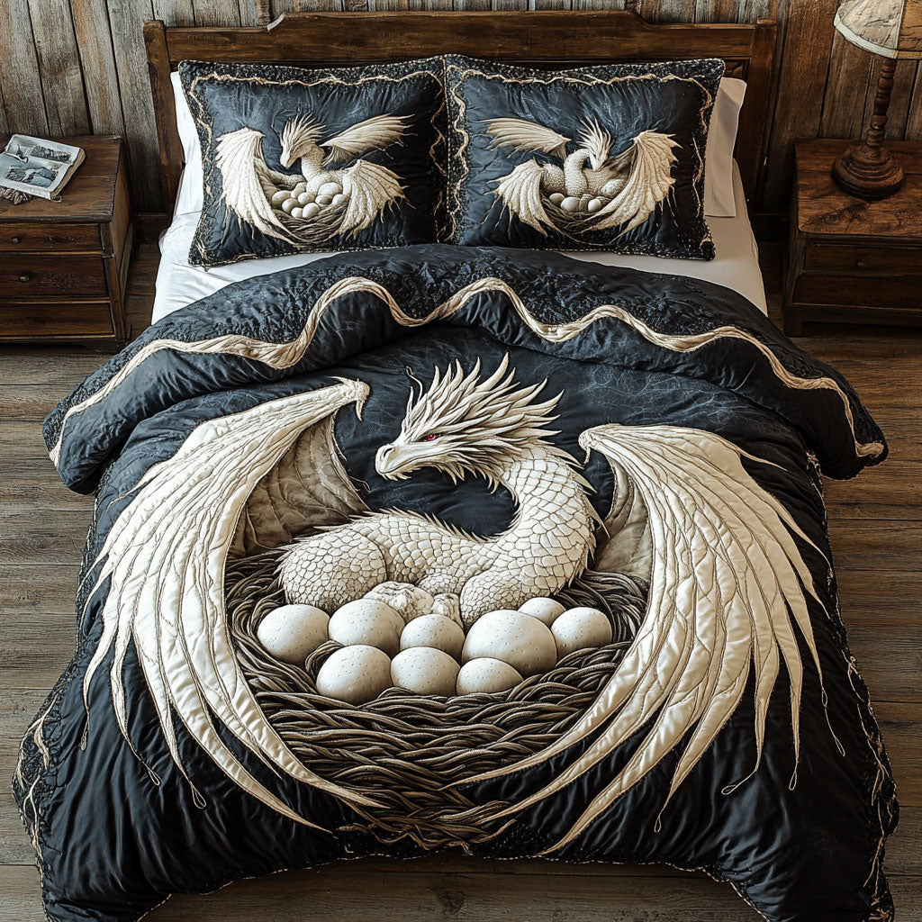 White Horse In Nest WY2605020CL Duvet Cover Set