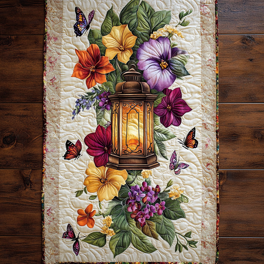 Flower And Lantern WY1901019CL Quilted Table Runner