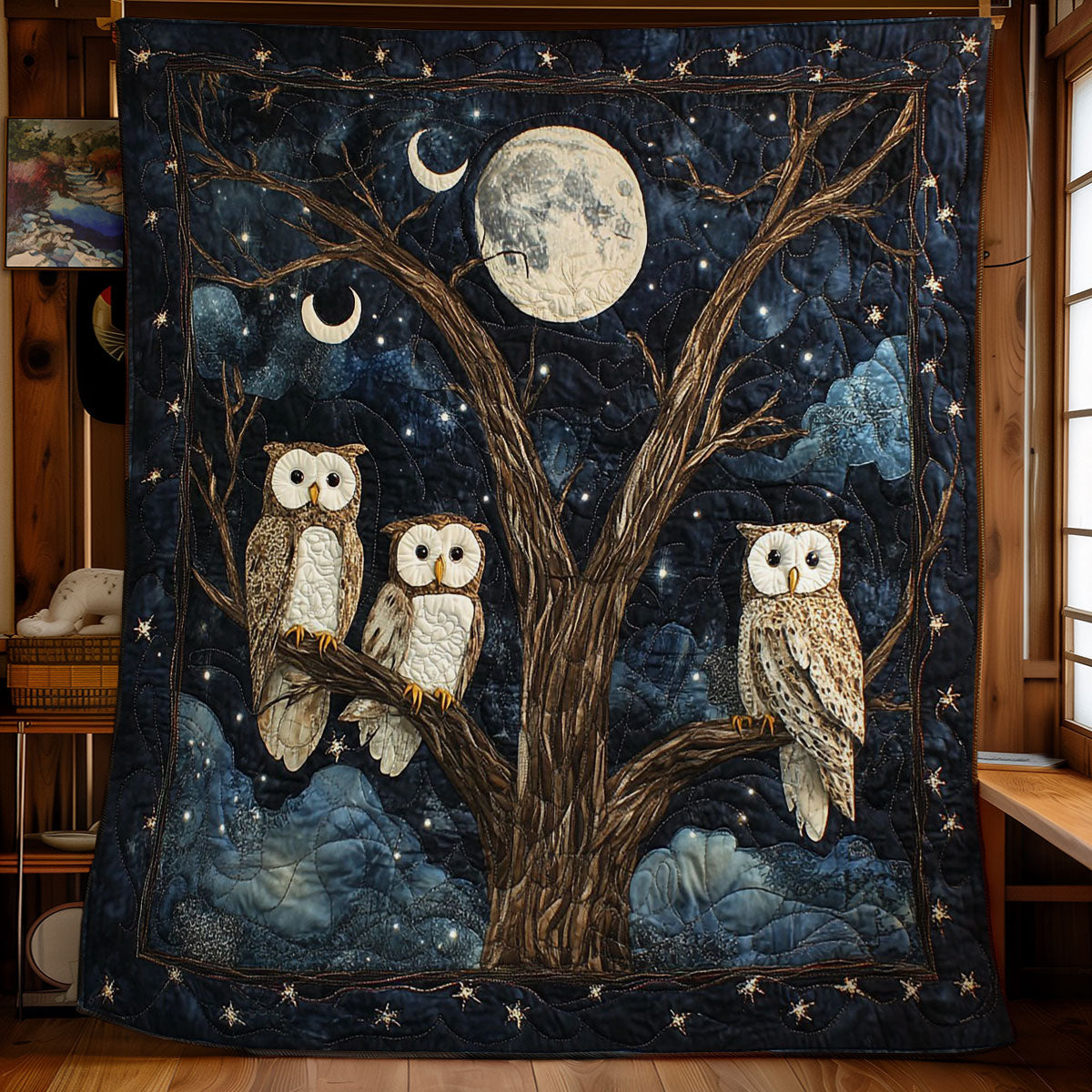 Midnight Owl Tree WY1002105CL Quilt