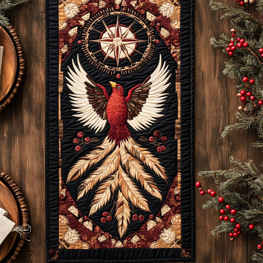 Phoenix Rising WY0705040CL Quilted Table Runner