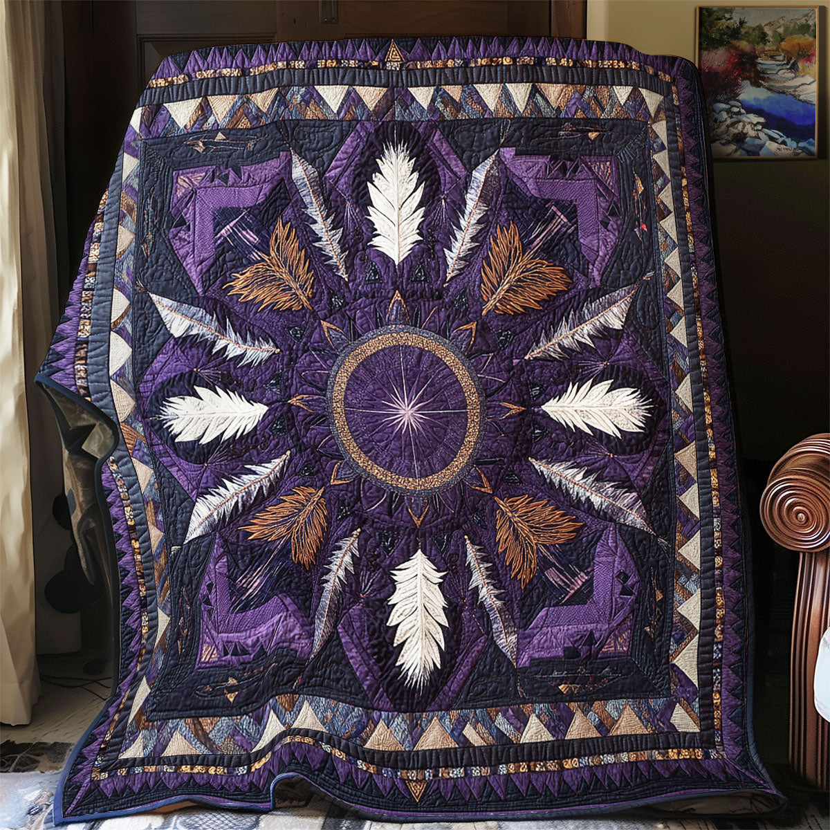 Compass Feather WY0503102CL Quilt