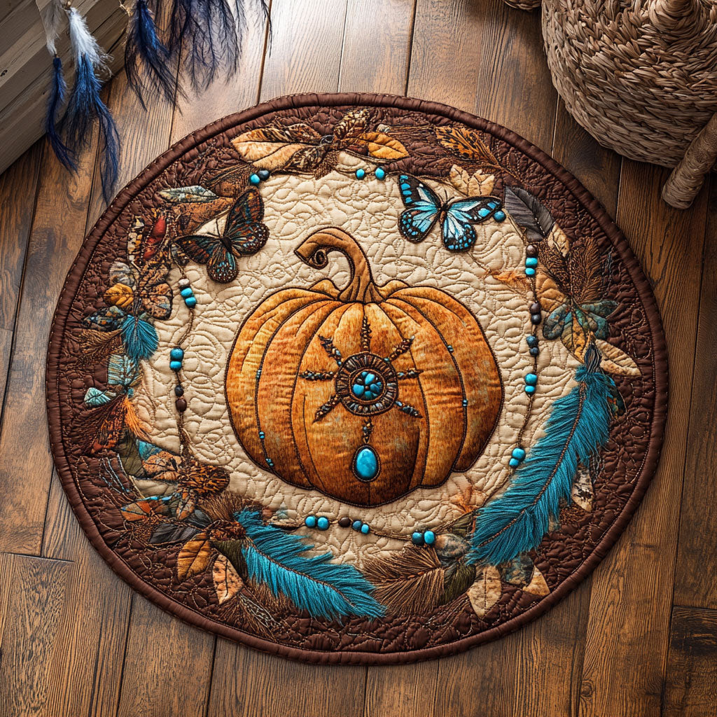 Blue Pumpkin WY1107041CL Quilted Round Mat