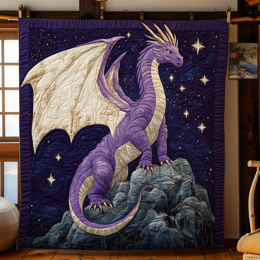 Midnight Purple Dragon WY1303068CL Quilt