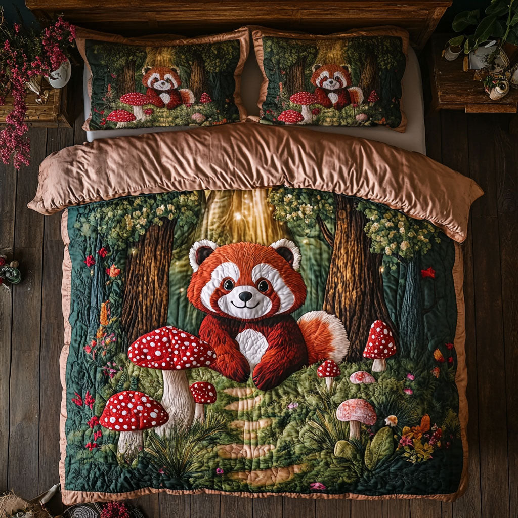Red Panda Forest WY2005015CL Duvet Cover Set