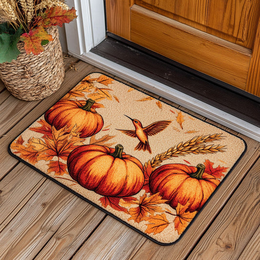 Hummingbird Pumpkin CW2008058CL Doormat
