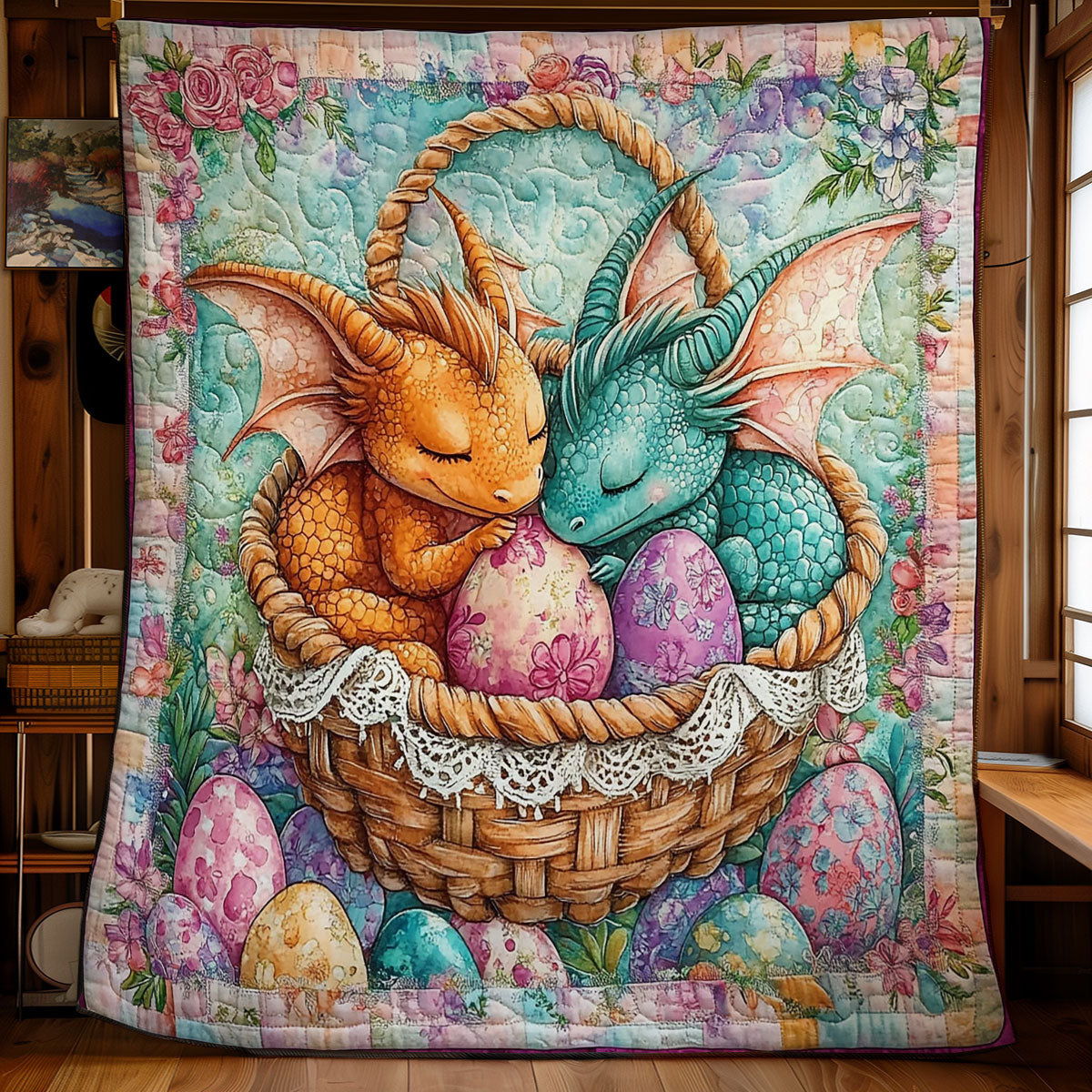 Dragon Easter Nest WY0603071CL Quilt