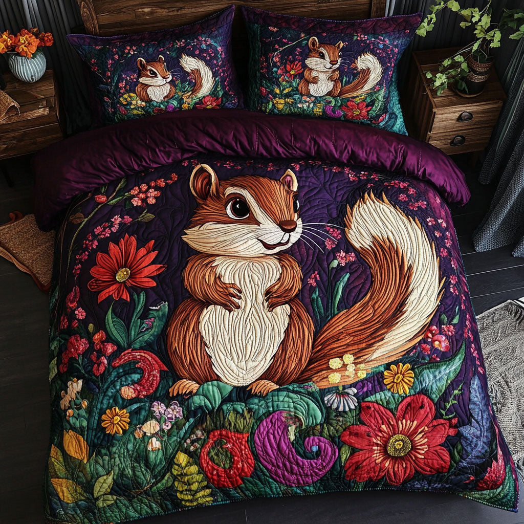 Floral Squirrel WY1703092CL Duvet Cover Set