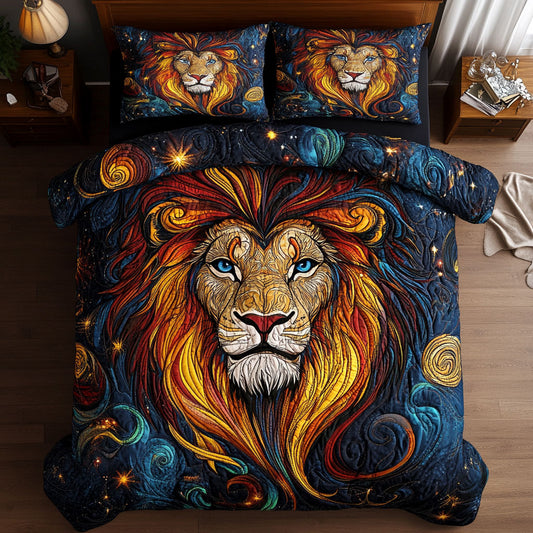 Majestic Lion Portrait WY1203108CL Duvet Cover Set