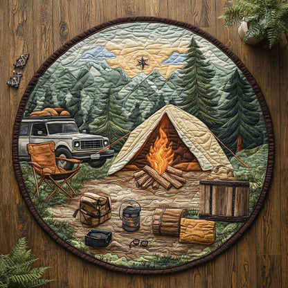 Adventure Awaits CM2904031CL Quilted Round Mat