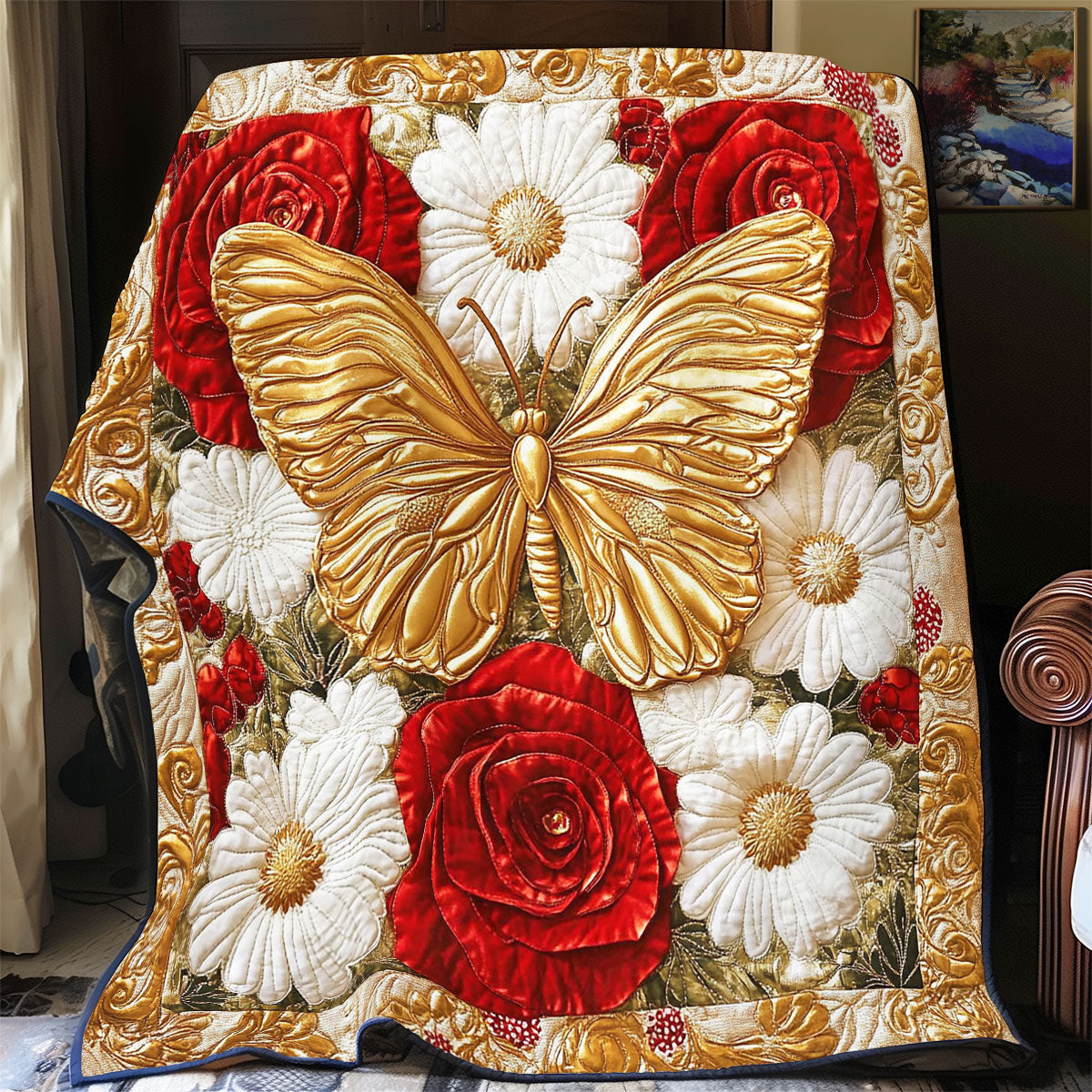 Royal Butterfly In Garden WY0402043CL Quilt