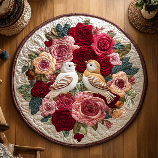 Romantic Rose Garden WY1906021CL Quilted Round Mat